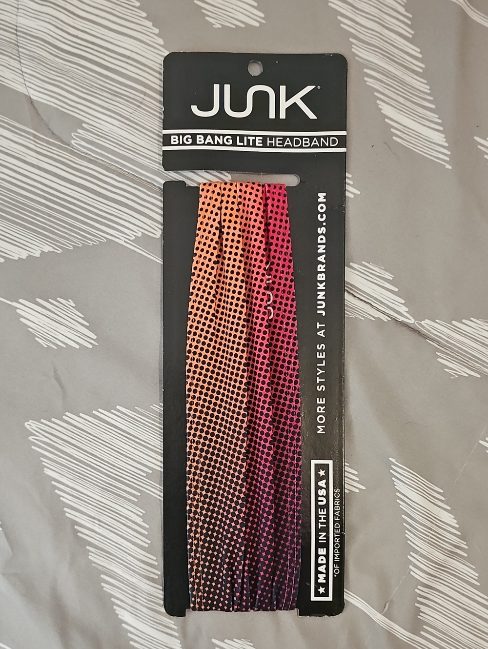 JUNK Big Bang Lite Gradient Pink Orange Hair Headband